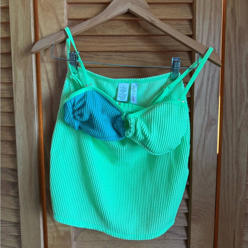 Salt + Cove neon Green Swimwear skirt cover up